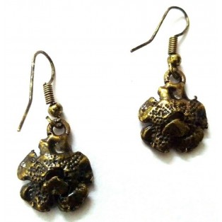 Antique Gold Earring Jhumki Contemporary Fashion Jewelry Hook Drop Dangle EA240